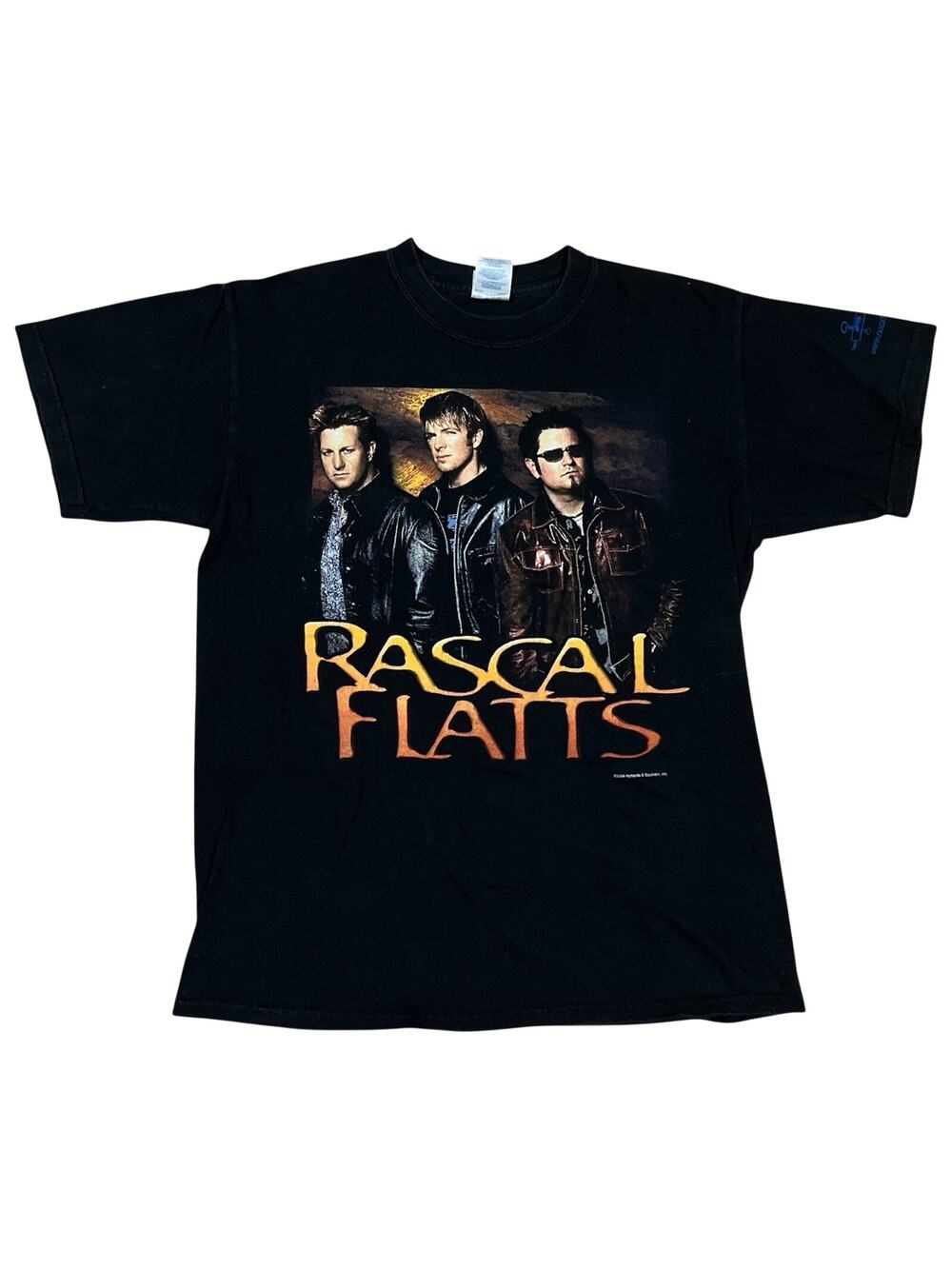 Vintage Rascal Flatts 2004 Tour Band‎ T-Shirt Medium Black Double Sided Gildan